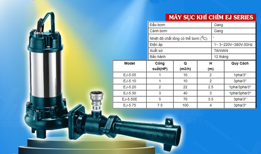 MÁY SỤC KHÍ CHÌM EJ SERIES